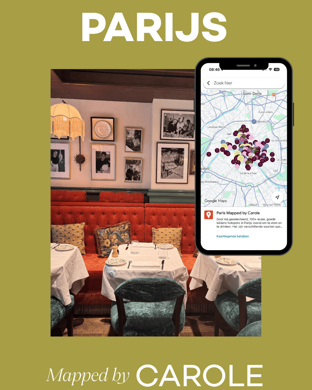 Parijs Google Maps-kaart