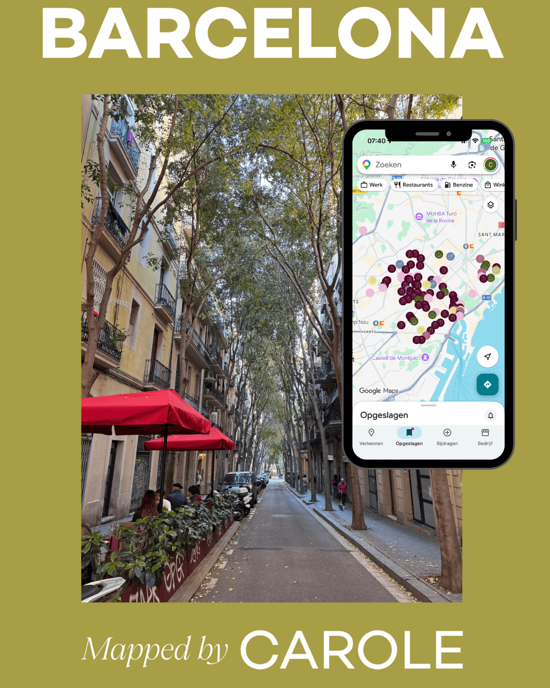 Barcelona Google Maps-kaart